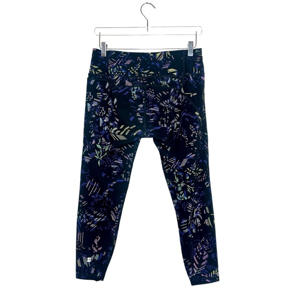 Sweaty Betty Power Leggings Womens XL US 12 Black Abstract Print 7/8 Length - Picture 2 of 13